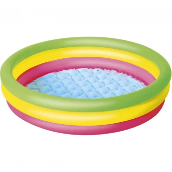 Детский надувной бассейн BESTWAY 102х25см "Лето" с надувным дном